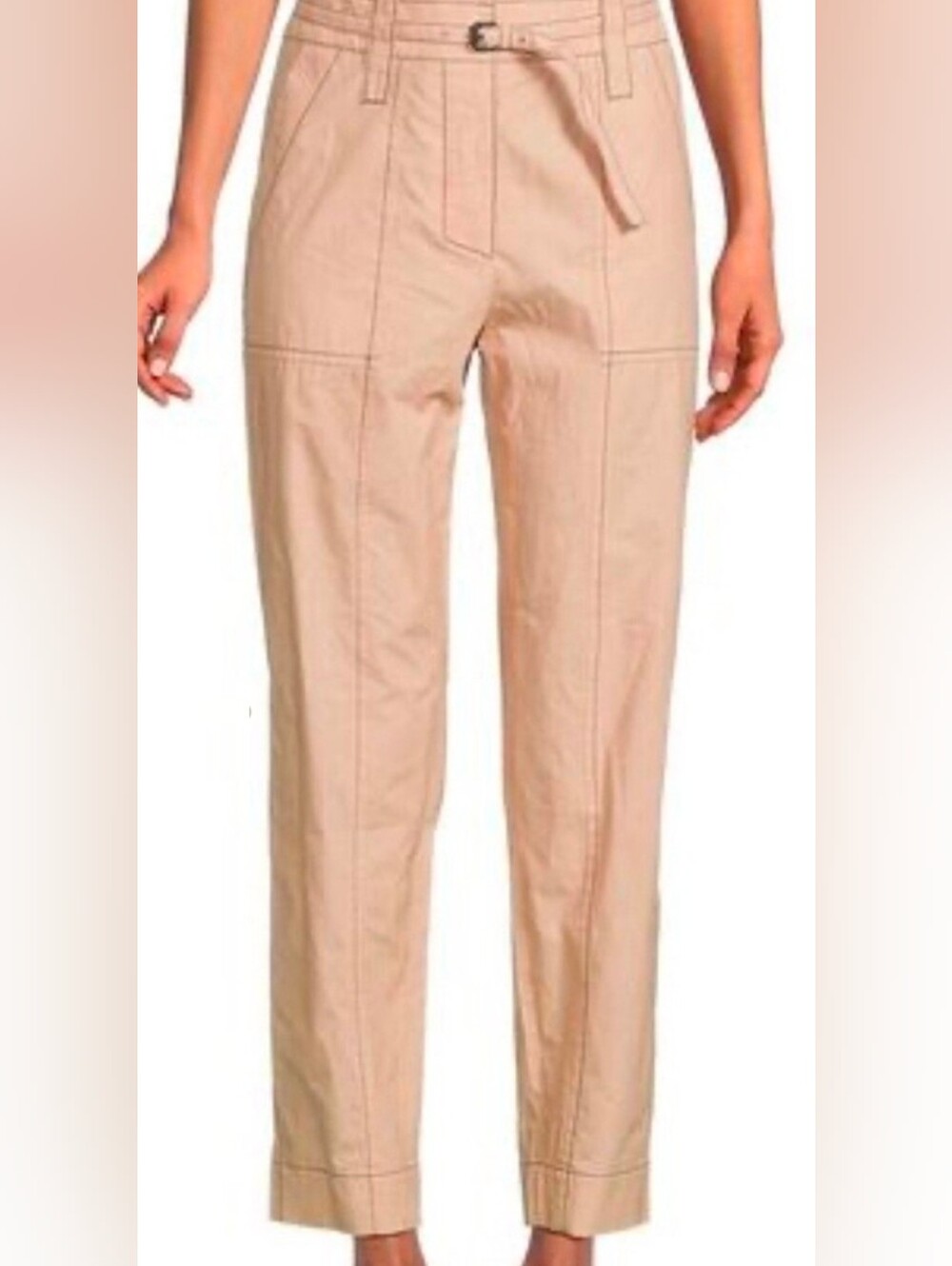 Agnona  Belted Straight Leg Pants. Size 42. (1st Pic Is Just Fpr Visual)